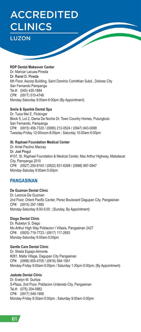 list of dental clinic accredited by cocolife|DENTAL DIRECTORY .